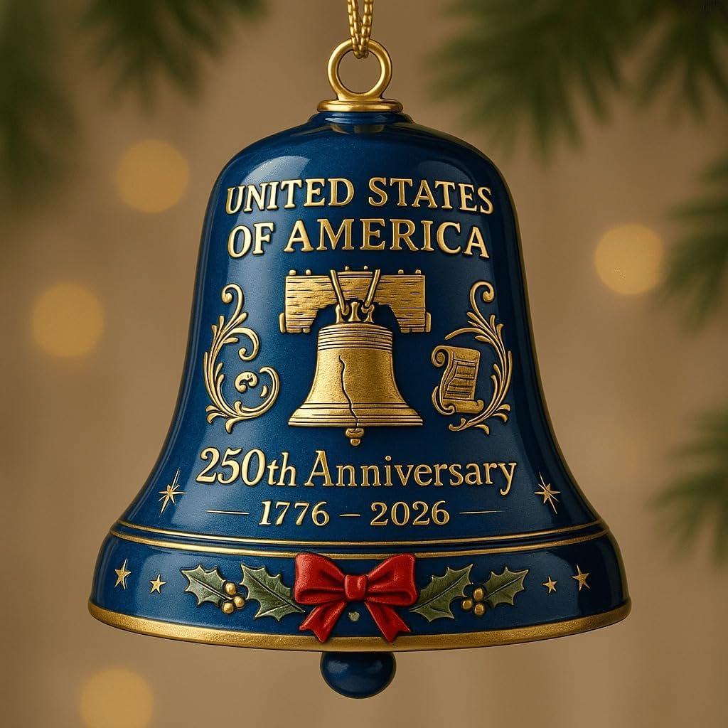 United States 250th Anniversary Bell Ornament 1