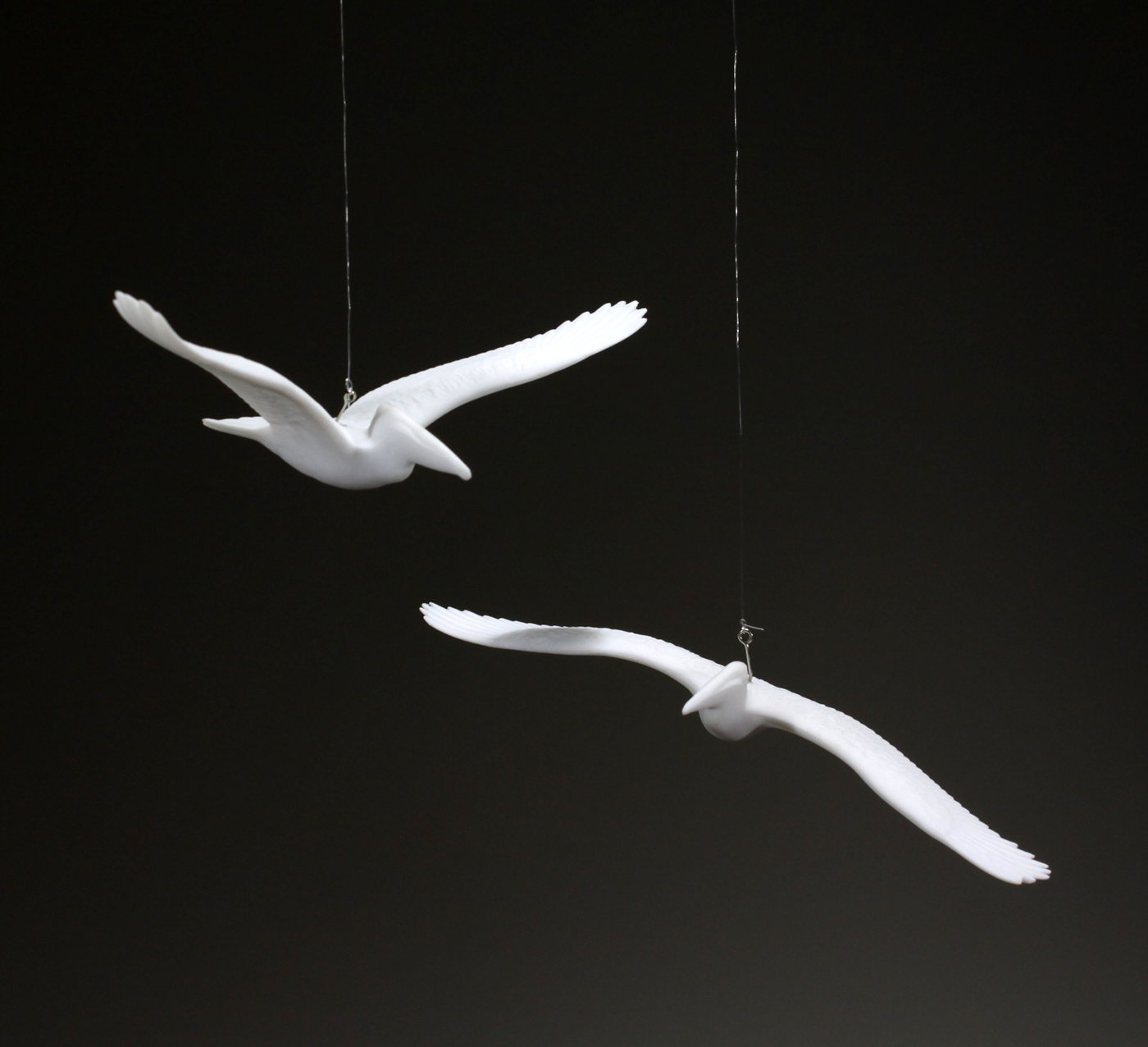 PELICAN DUO MOBILE Sculpture Art 6in Wingspan