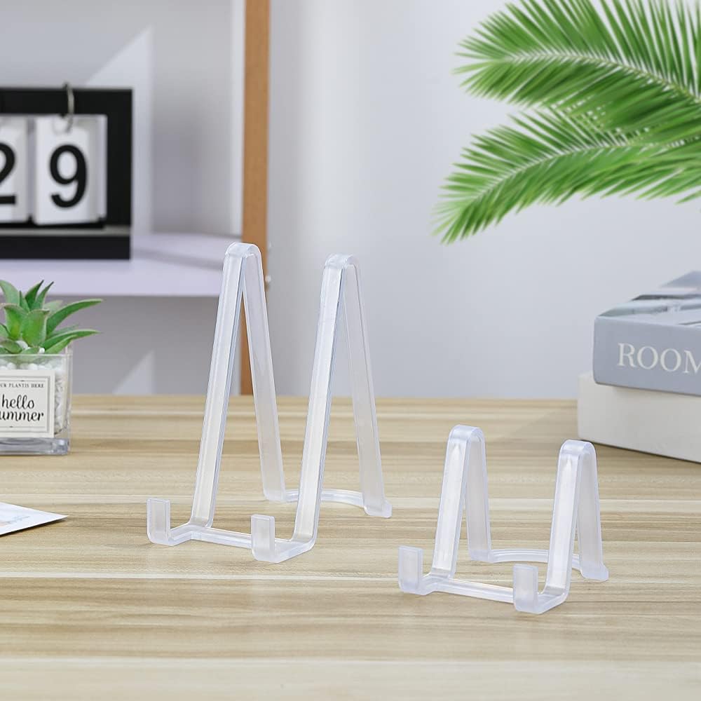 Artliving Plate Display Stands Easel Holder 6-Pack Clear