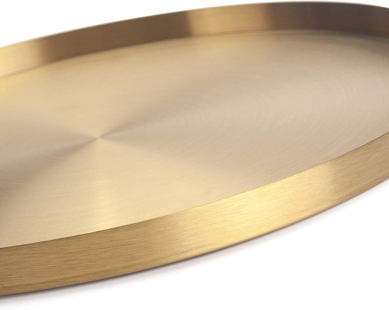 Gold Stainless Steel Round Decorative Tray