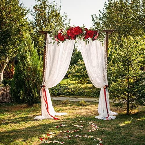BFYDOAA Artificial Wedding Arch Flowers Swag