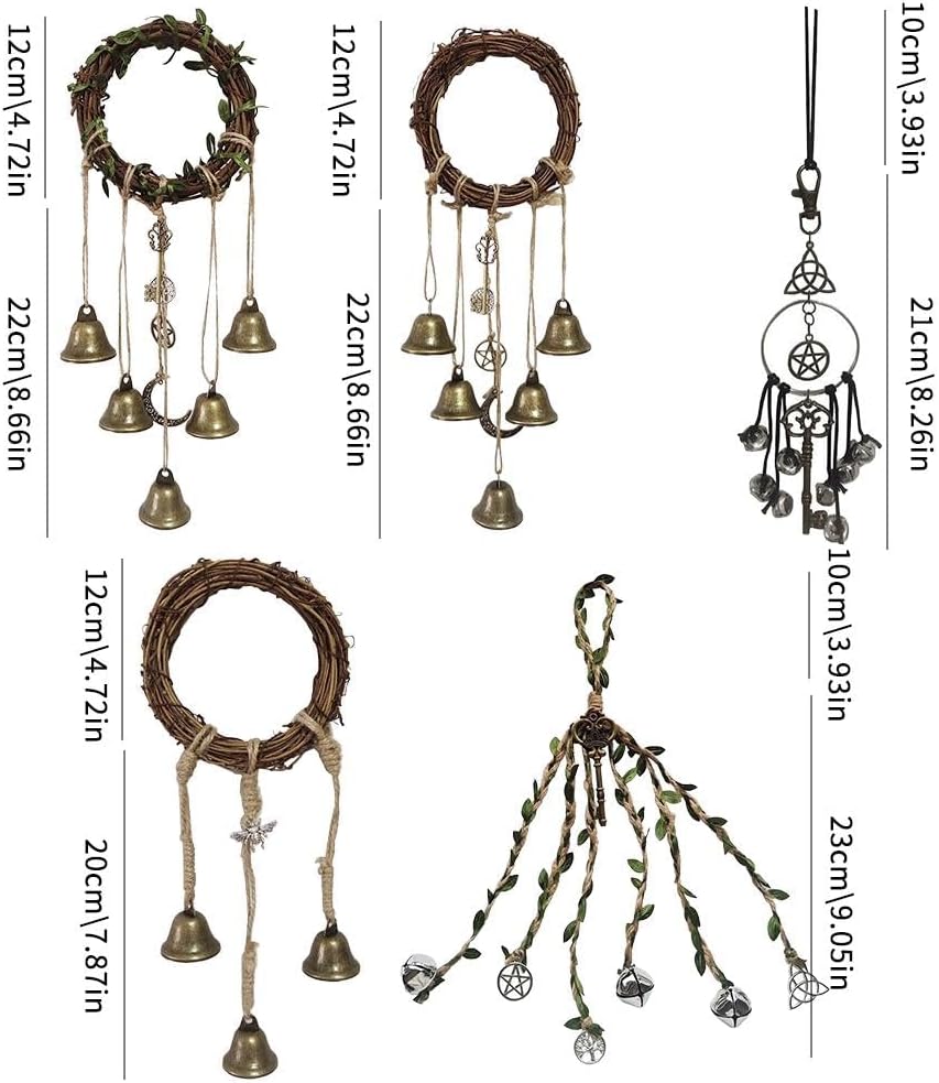 Witch Bell Hanging Decor for Door Knob Protection