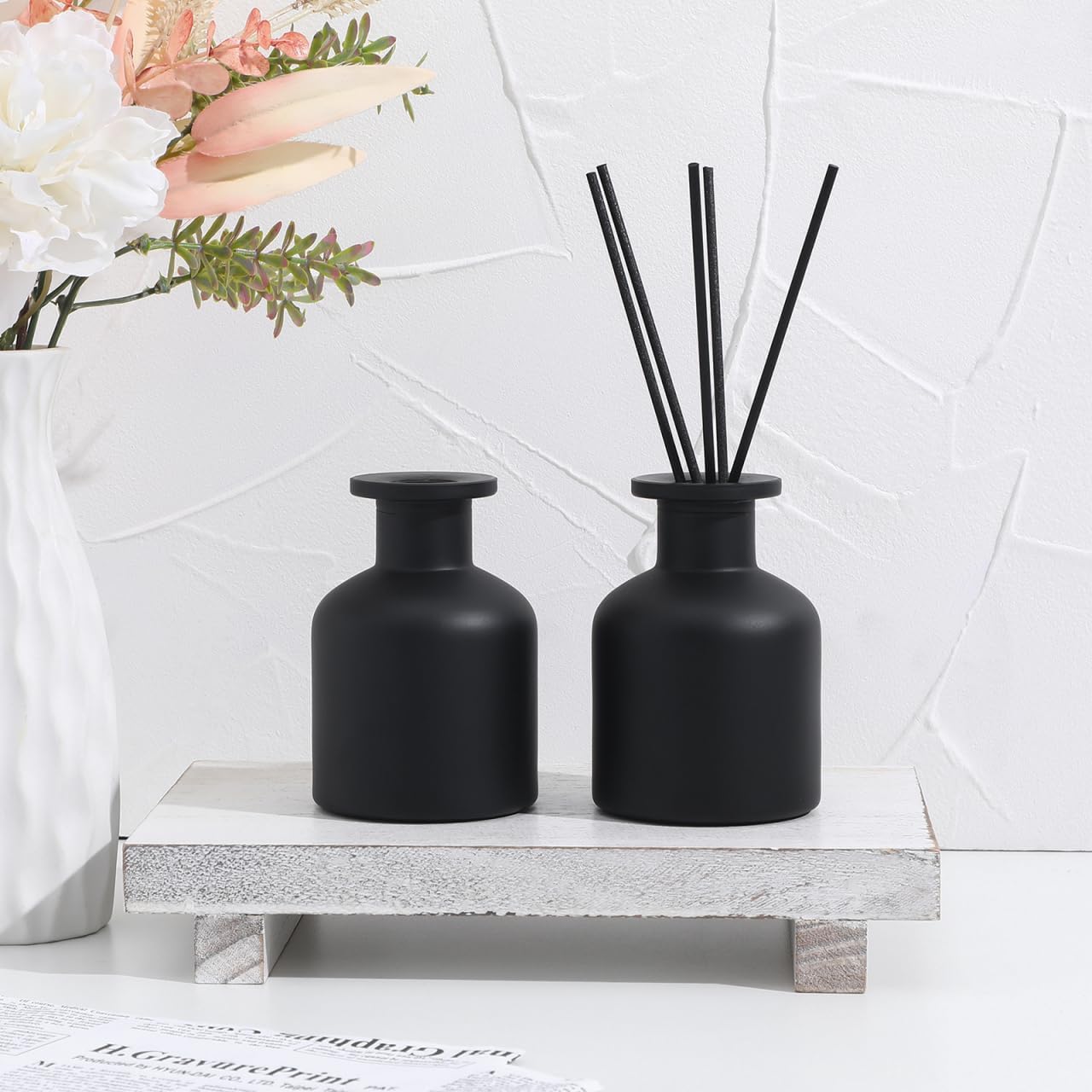 NOLITOY 2PCS Empty Glass Diffuser Bottle Set