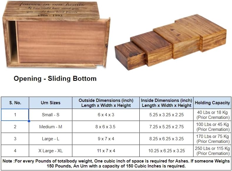 Personalized Wooden Pet Urn - Custom Dog Cremation Urn for Cats and Small Animals