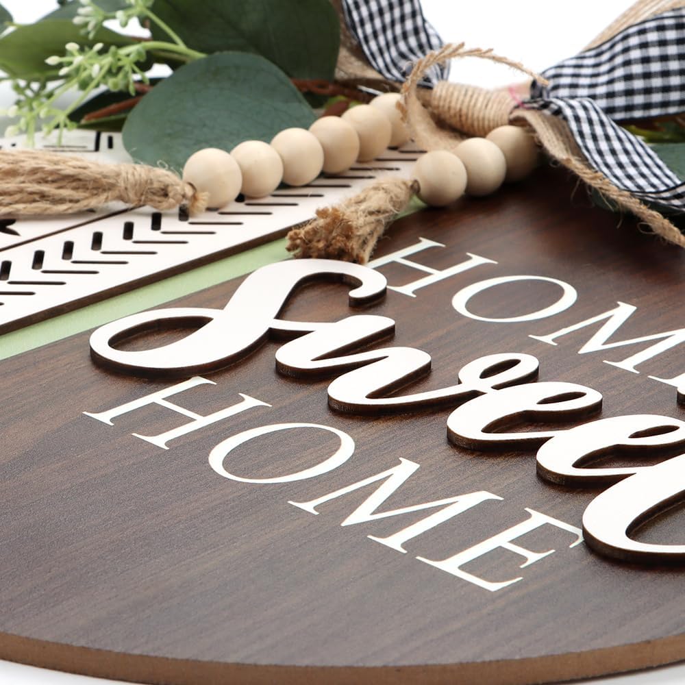 TOARTi 3D Welcome Door Wreath Decor Sign