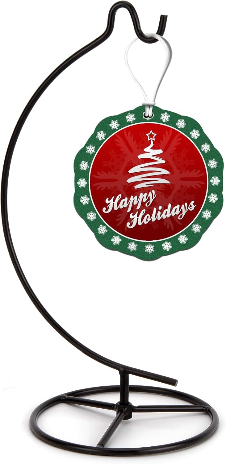 11 Inch Black Glass Ball Hanger for Air Plants and Terrariums