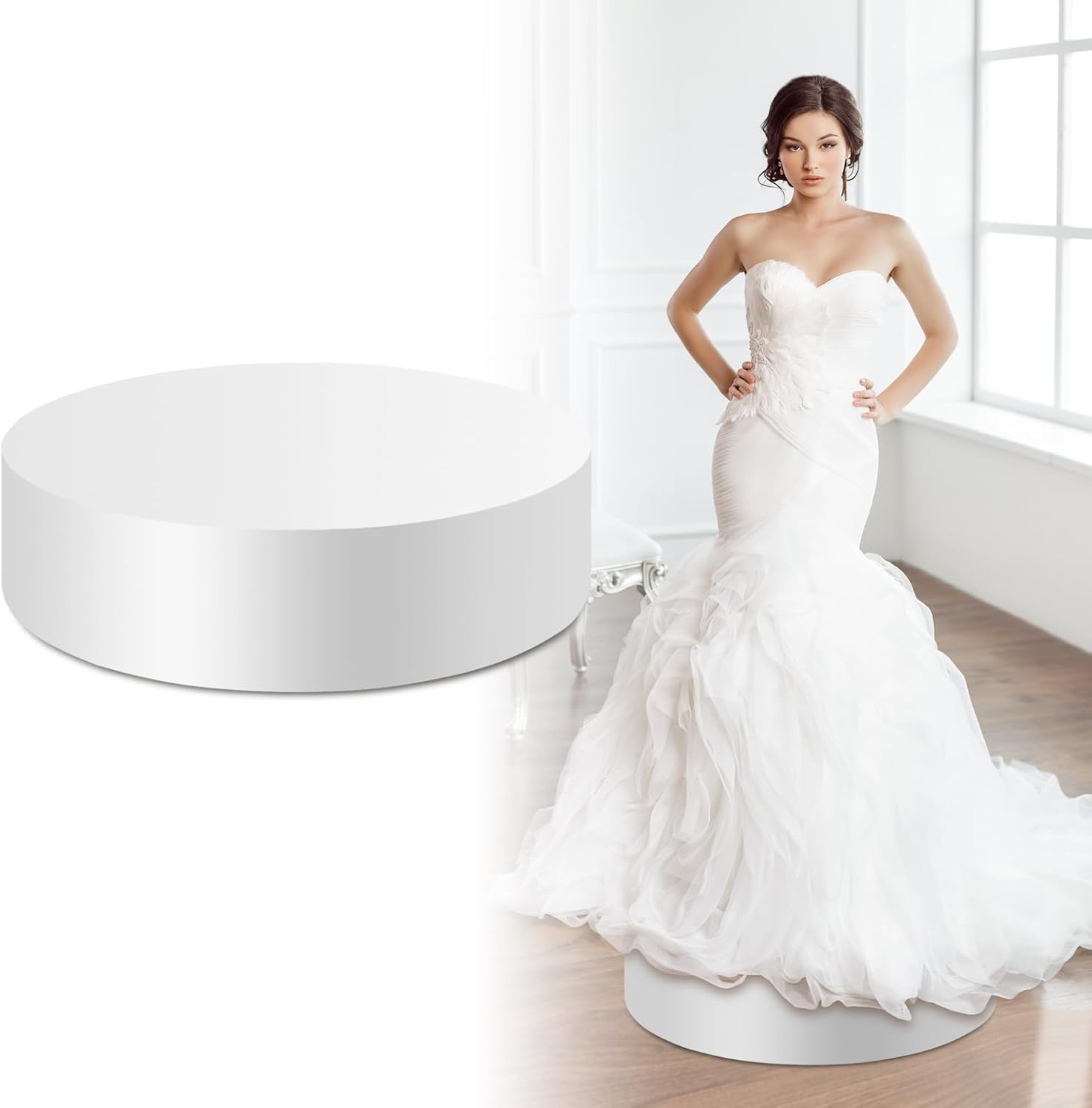 Heavy-Duty Cylinder Display Stand 100kg Capacity