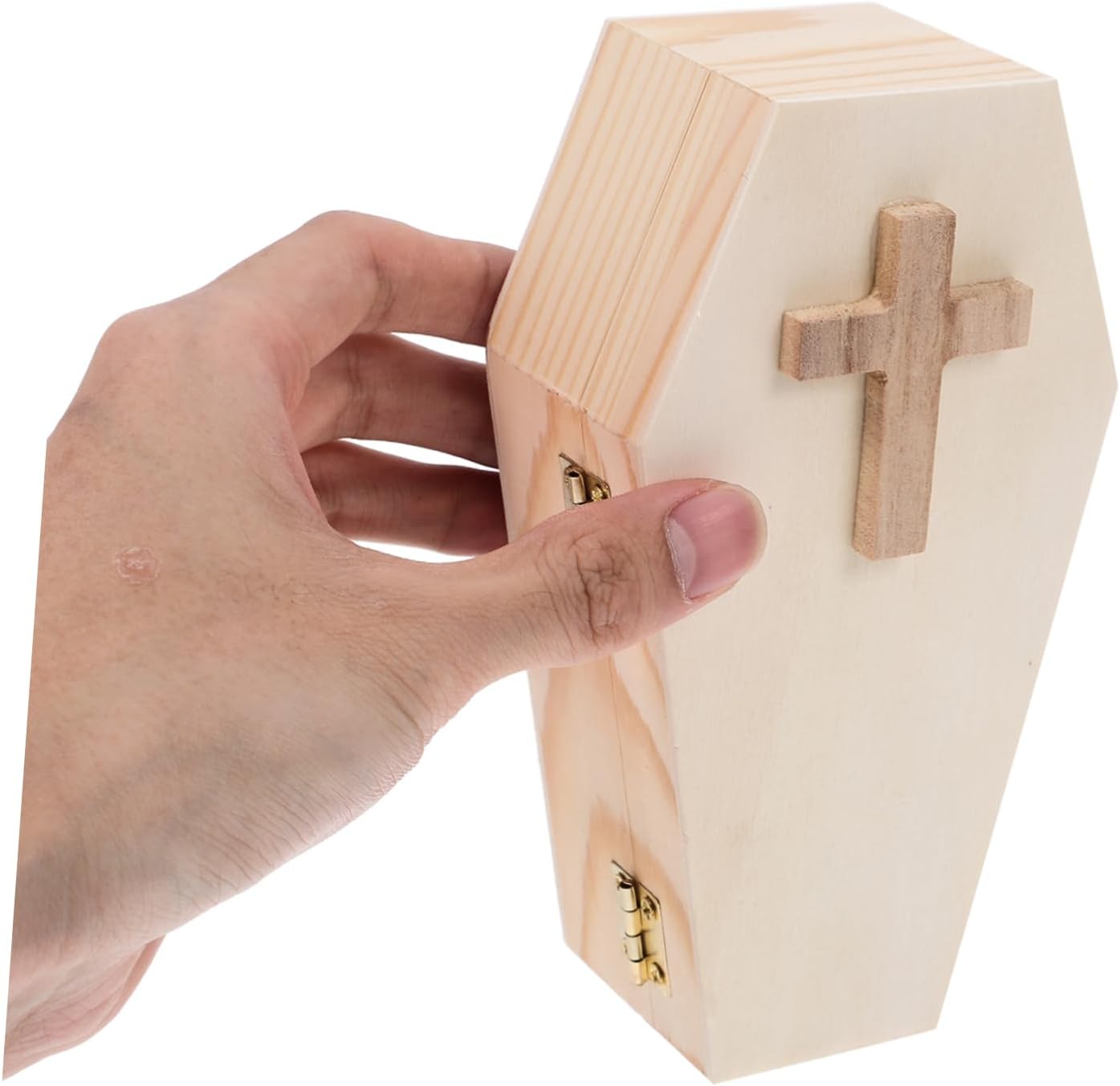 Coffin Shaped Wood Trinket Holder Organizer