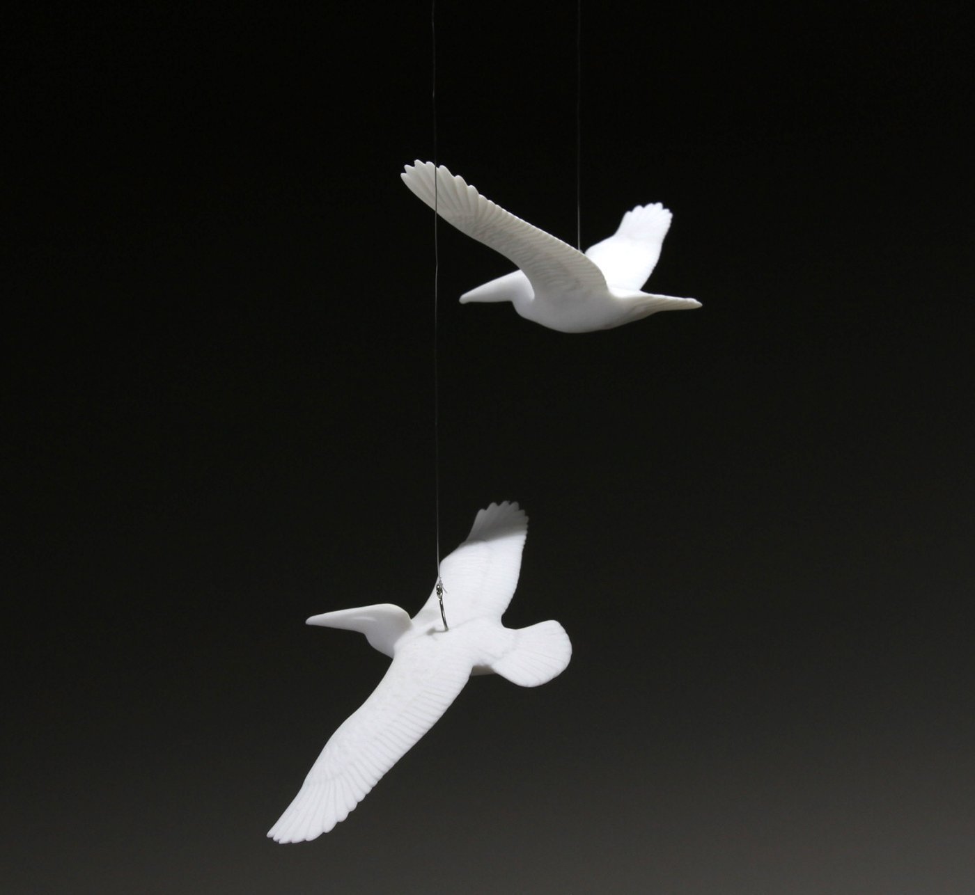 PELICAN DUO MOBILE Sculpture Art 6in Wingspan