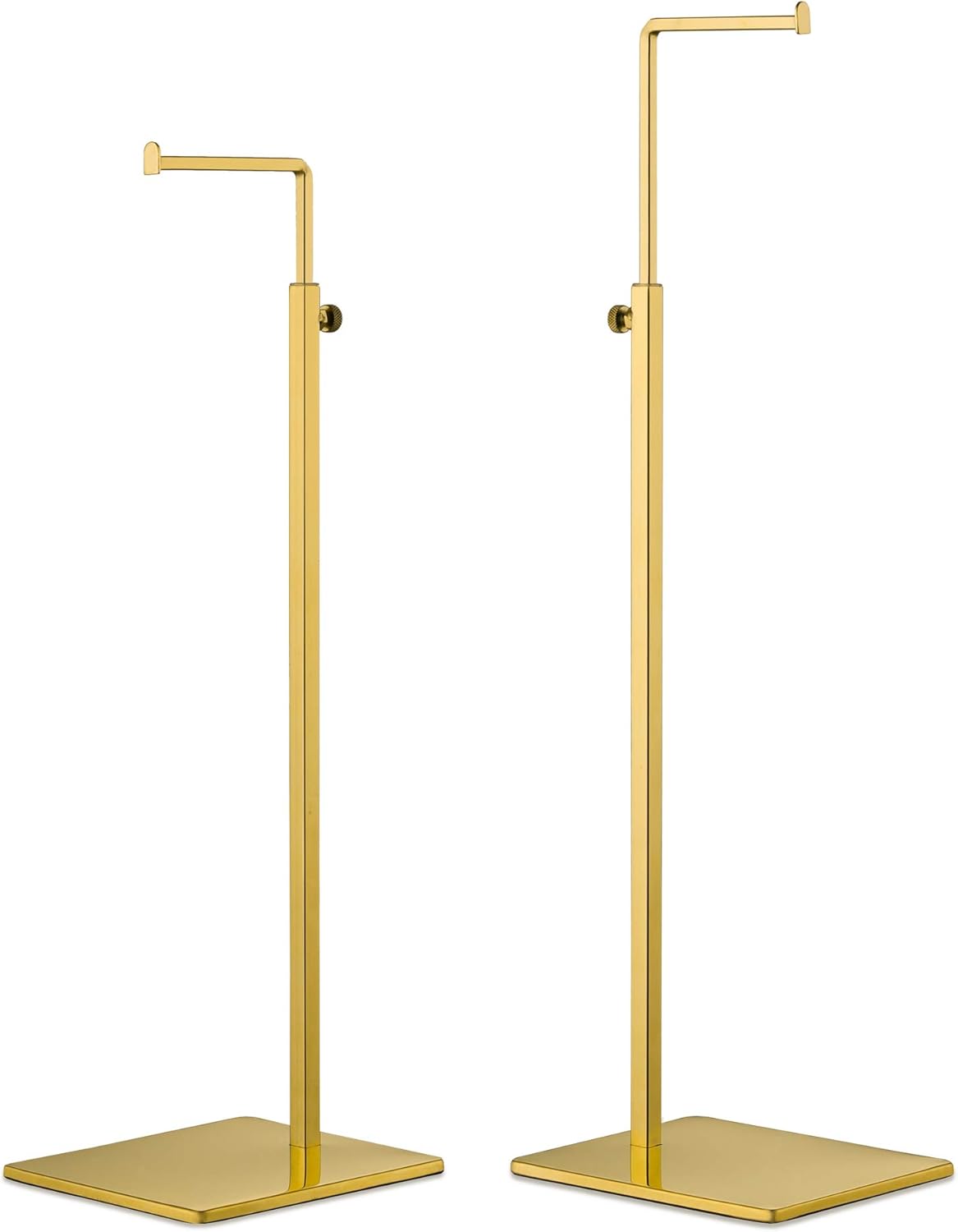 Yifu Display Purse Stand - 2 Pack Polished Gold Adjustable Height