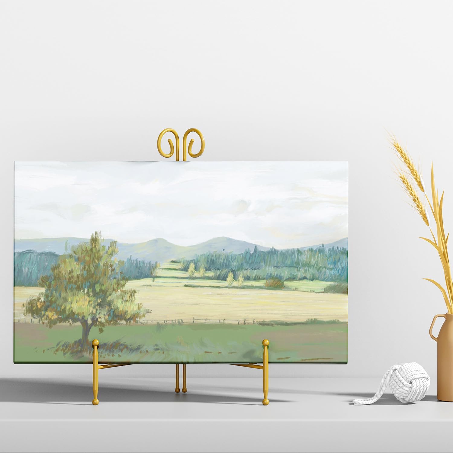 SVENJBB 12 Inch Gold Iron Easel Stand Display