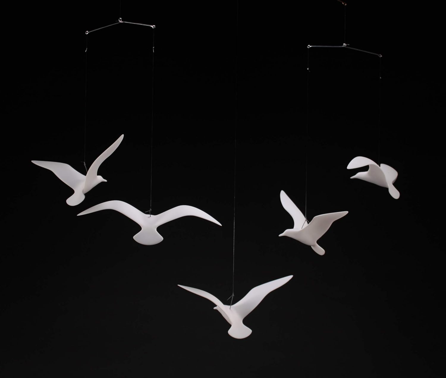 5 Seagull Mobiles by John Perry Studio 9 Inch Wingspan Each
