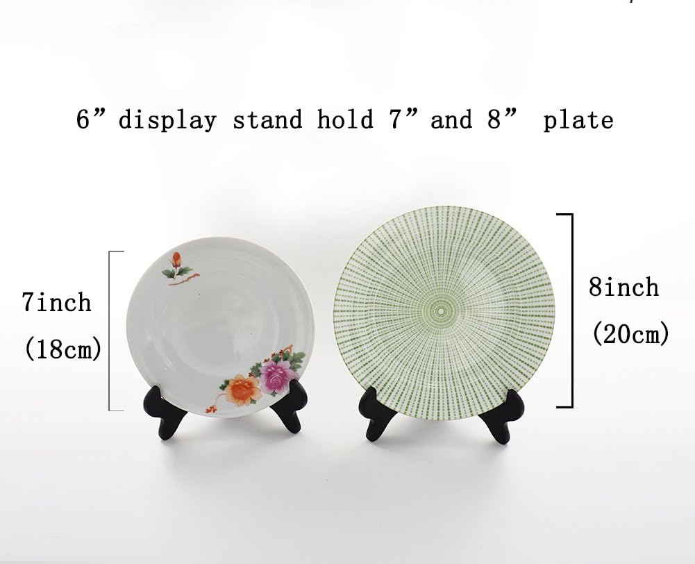 Artliving Black 6 Inch Wood-Like Plastic Easel Display Stand Set of 4
