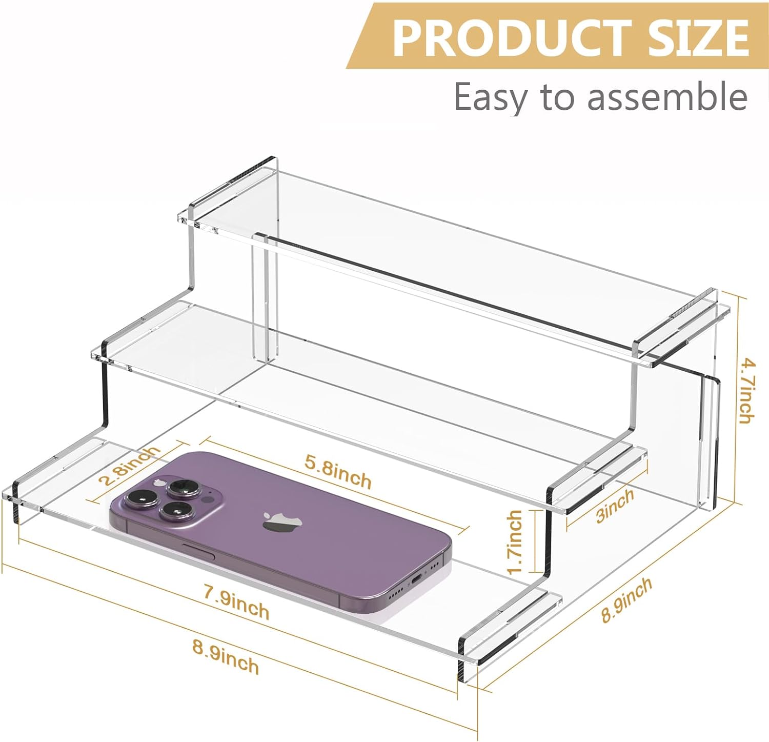 3 Tier Acrylic Display Stand for Cupcakes and Decor