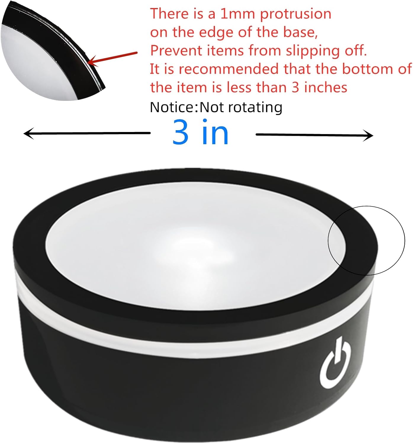 EUSTUMA LED Light Base Non-Slip Display Stand in Multiple Colors