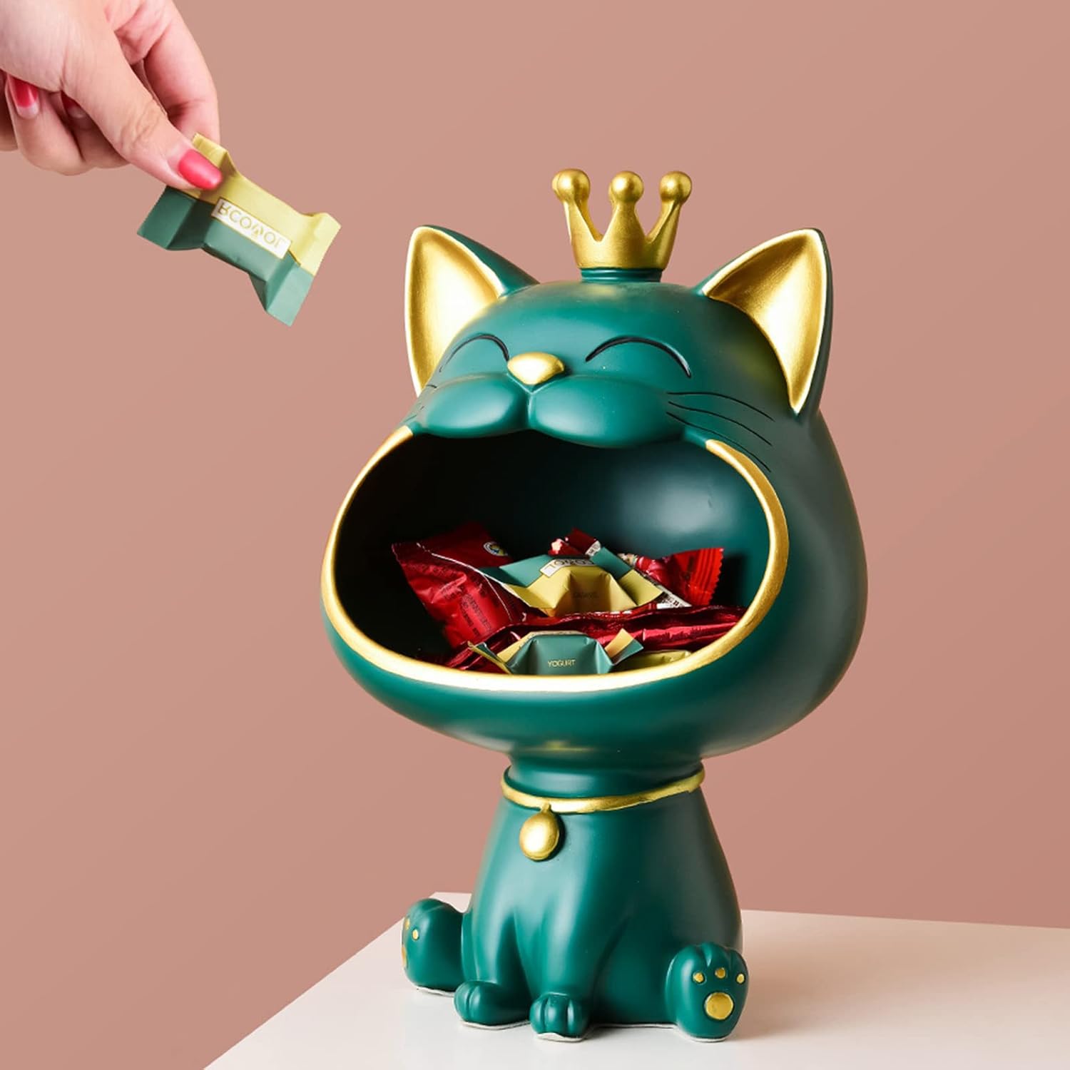 Fortune Cat Key Bowl for Entryway and Desk