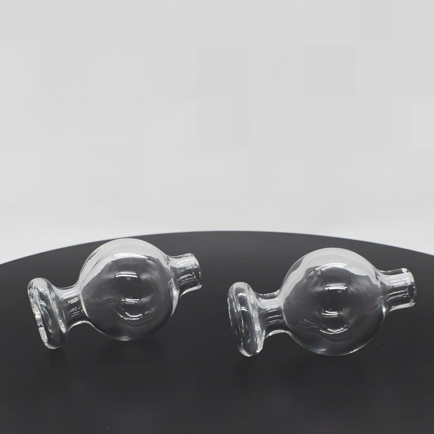 Mini Round Glass Dust Cover 2 PCS Transparent