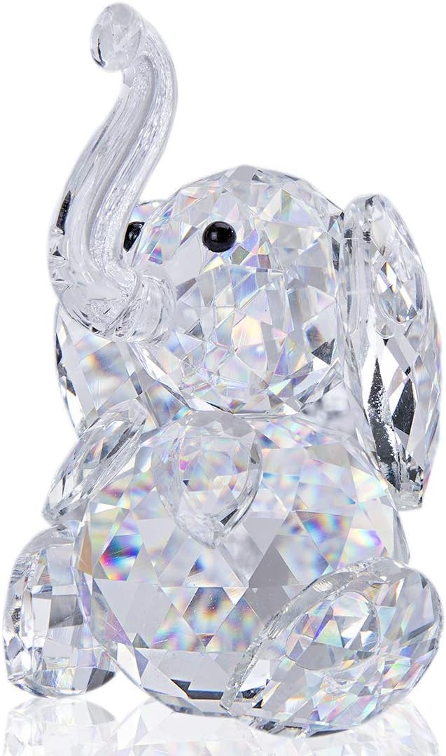 HD Crystal Cute Elephant Figurine Collection