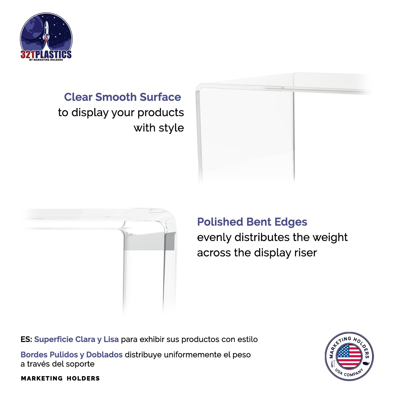 Acrylic Display Riser Stand 8 Inch Clear Square