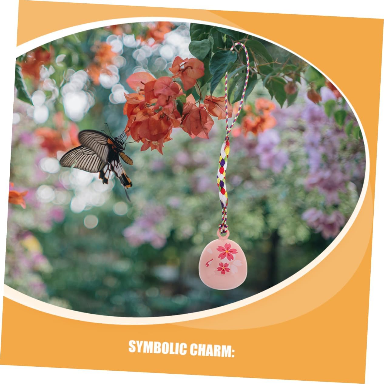 Cherry Blossom Decorative Hanging Bell Pendant for Phones Cars Homes