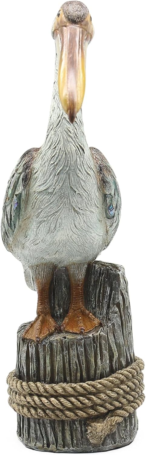 Lukitas Standing Pelican Statue 14 Inch Resin Decor
