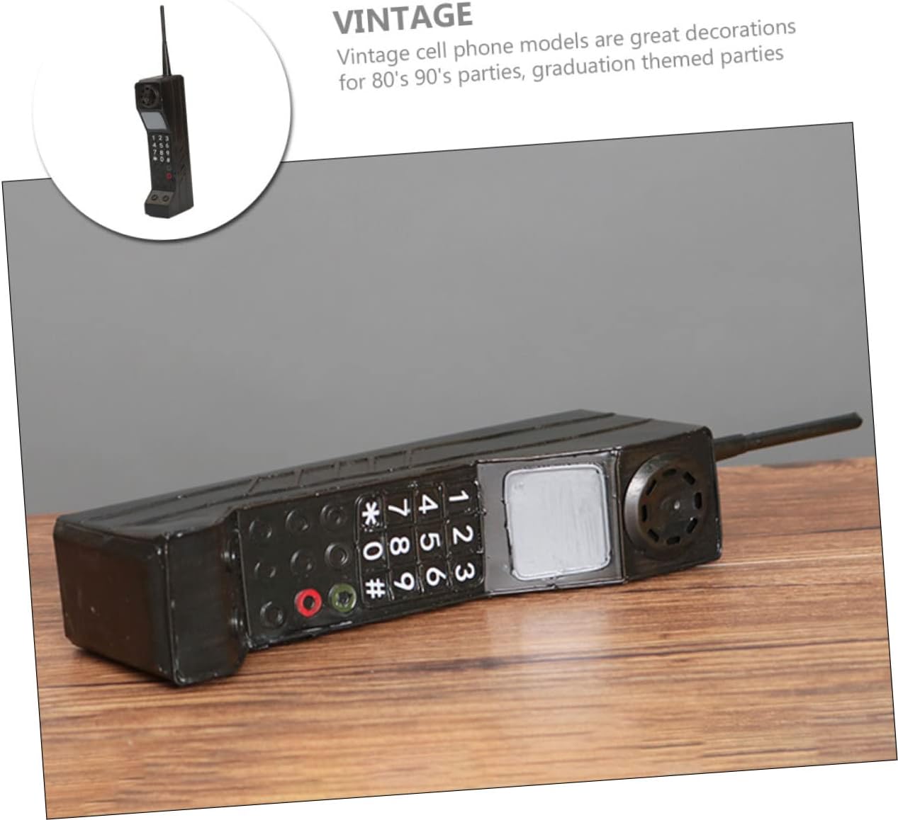 Vintage Decor Cellphone Model Iron Phone Statue Retro Ornament