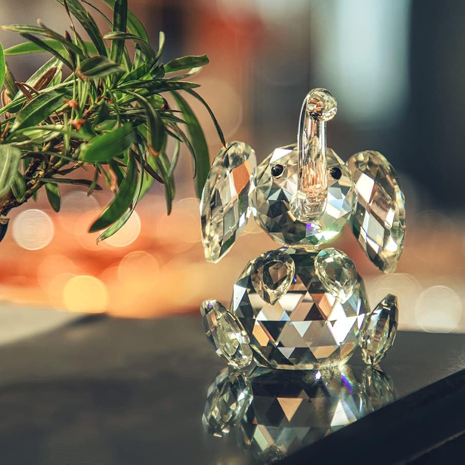HD Crystal Cute Elephant Figurine Collection