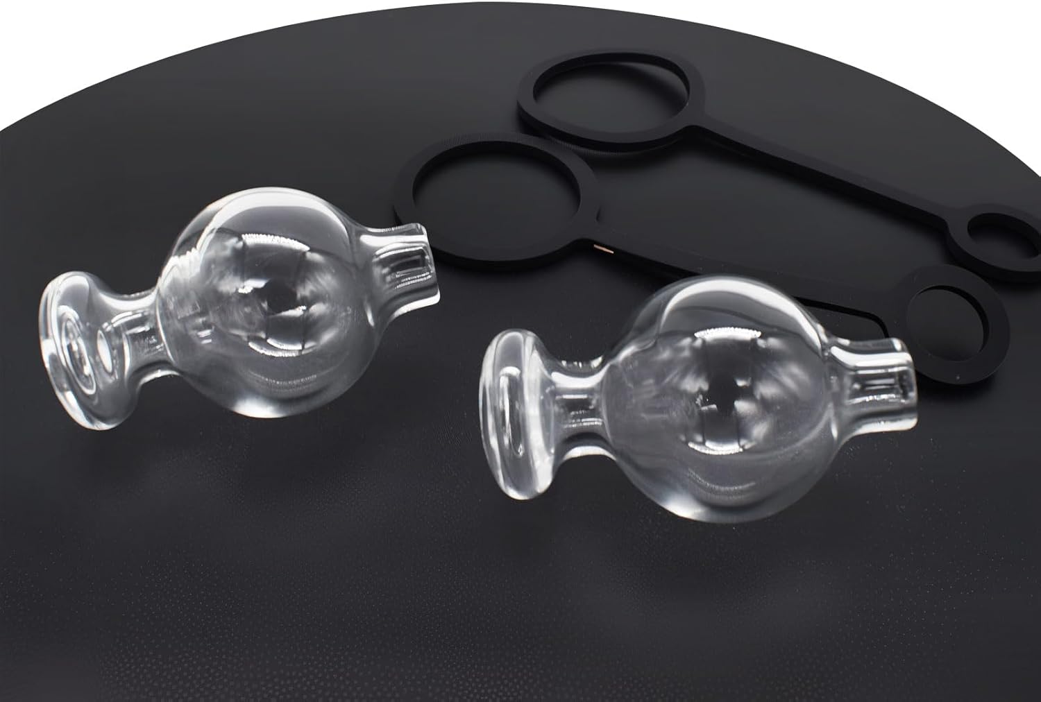 Mini Round Glass Dust Cover 2 PCS Transparent