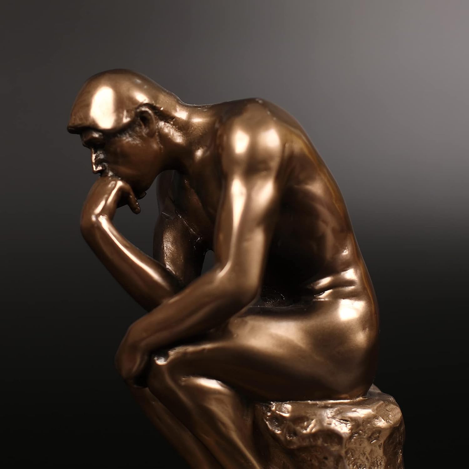 Magicsculp Thinker Statue Bookends in Cold Cast Bronze 1