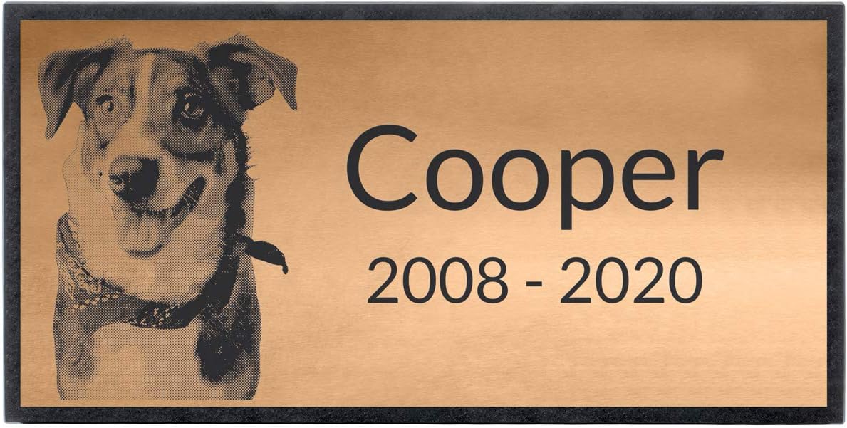 Bronze and Granite Memorial Headstone for Family and Pets