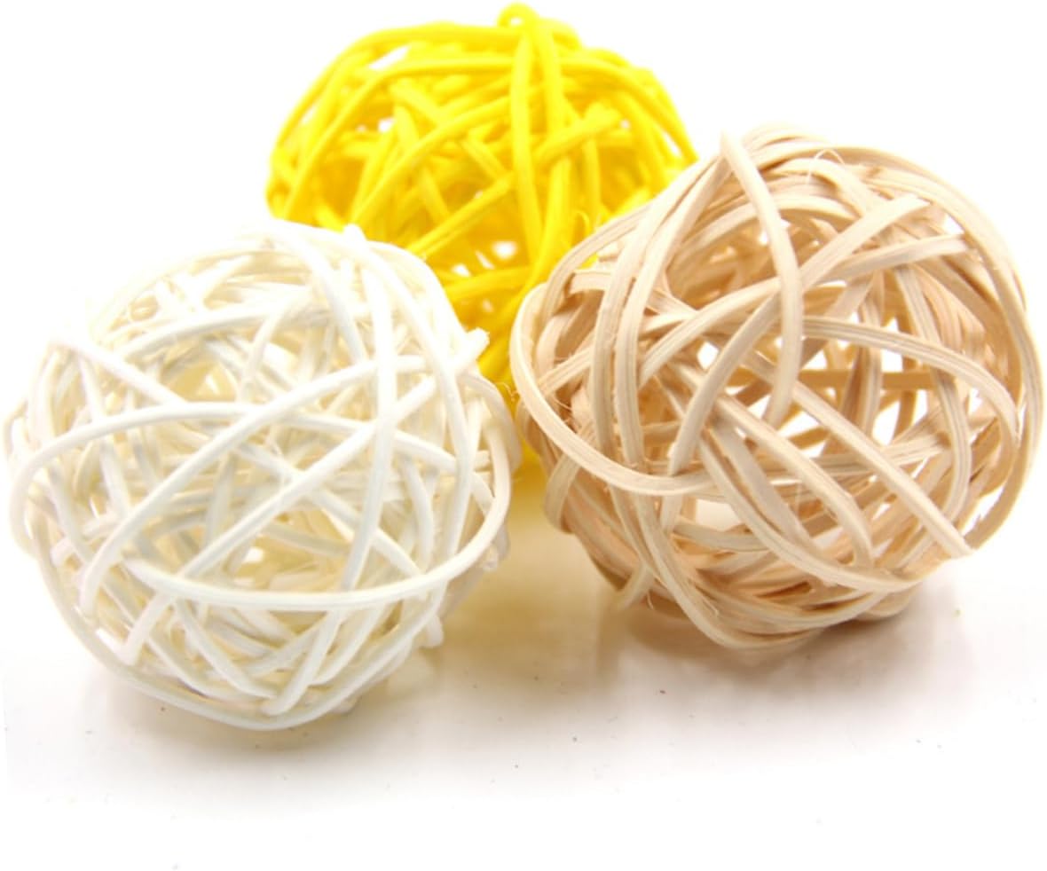 10pcs Assorted Rattan Balls for Decor and Crafts