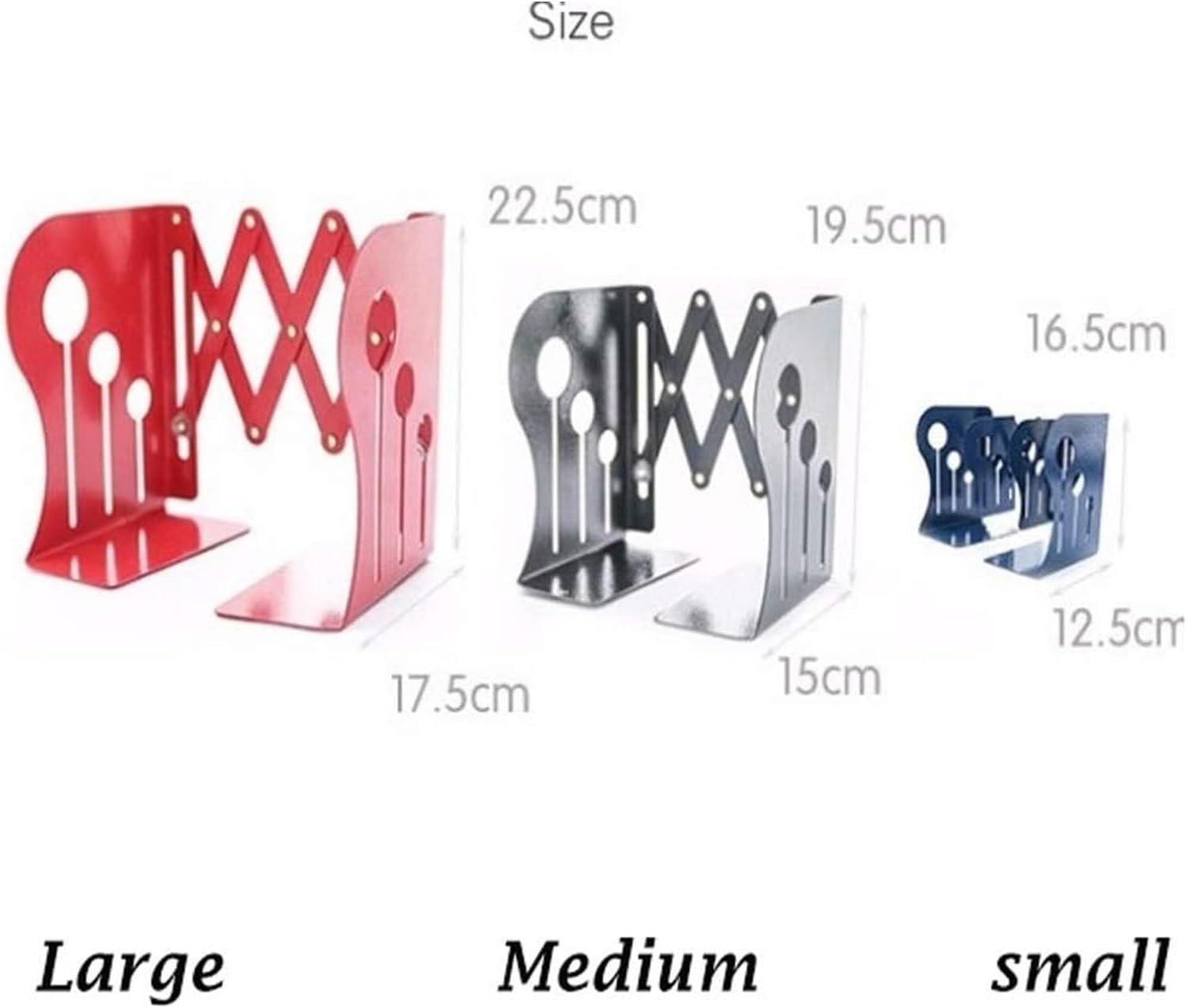 Stainless Steel Adjustable Decorative Bookends