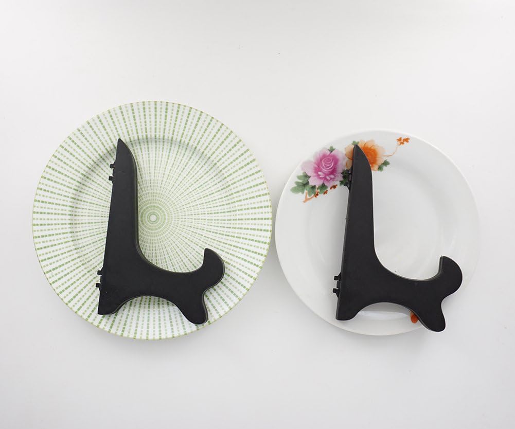 Artliving Black 6 Inch Wood-Like Plastic Easel Display Stand Set of 4