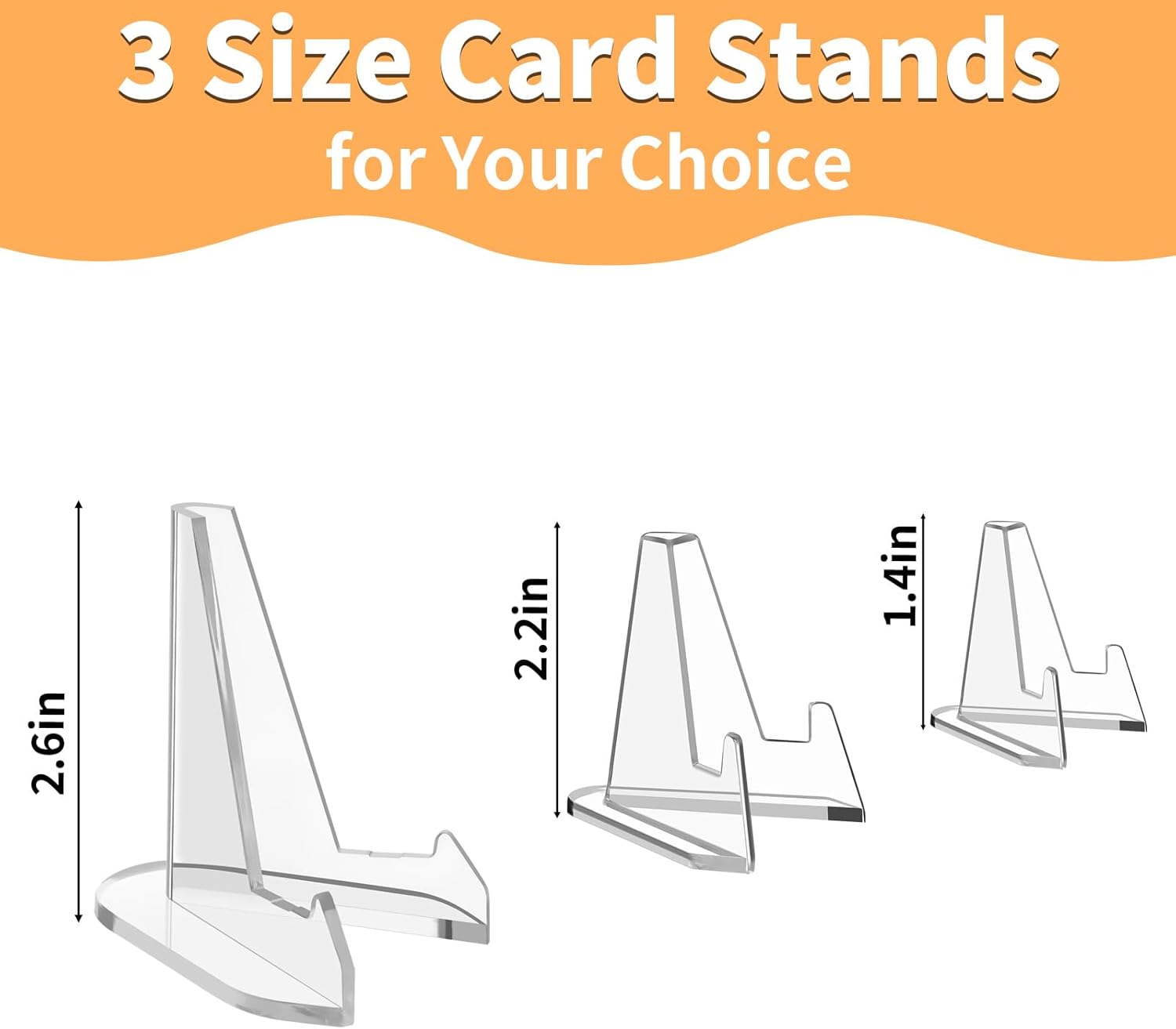 NIUBIER 30 Pack Clear Card Display Stand for Sports Cards and Collectibles