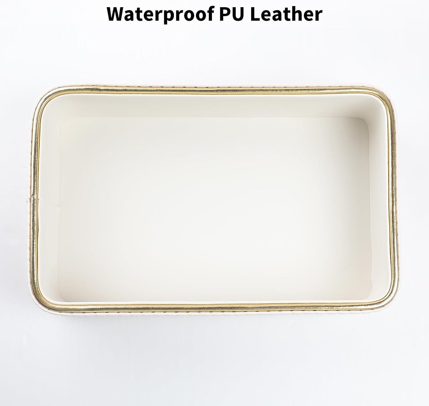 Desk Organizer Tray with PU Leather and MDF Surface
