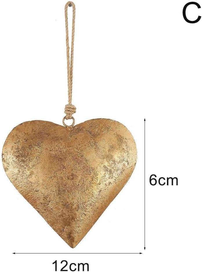 Gold Heart-Shaped Ornament Decorative Bell 1