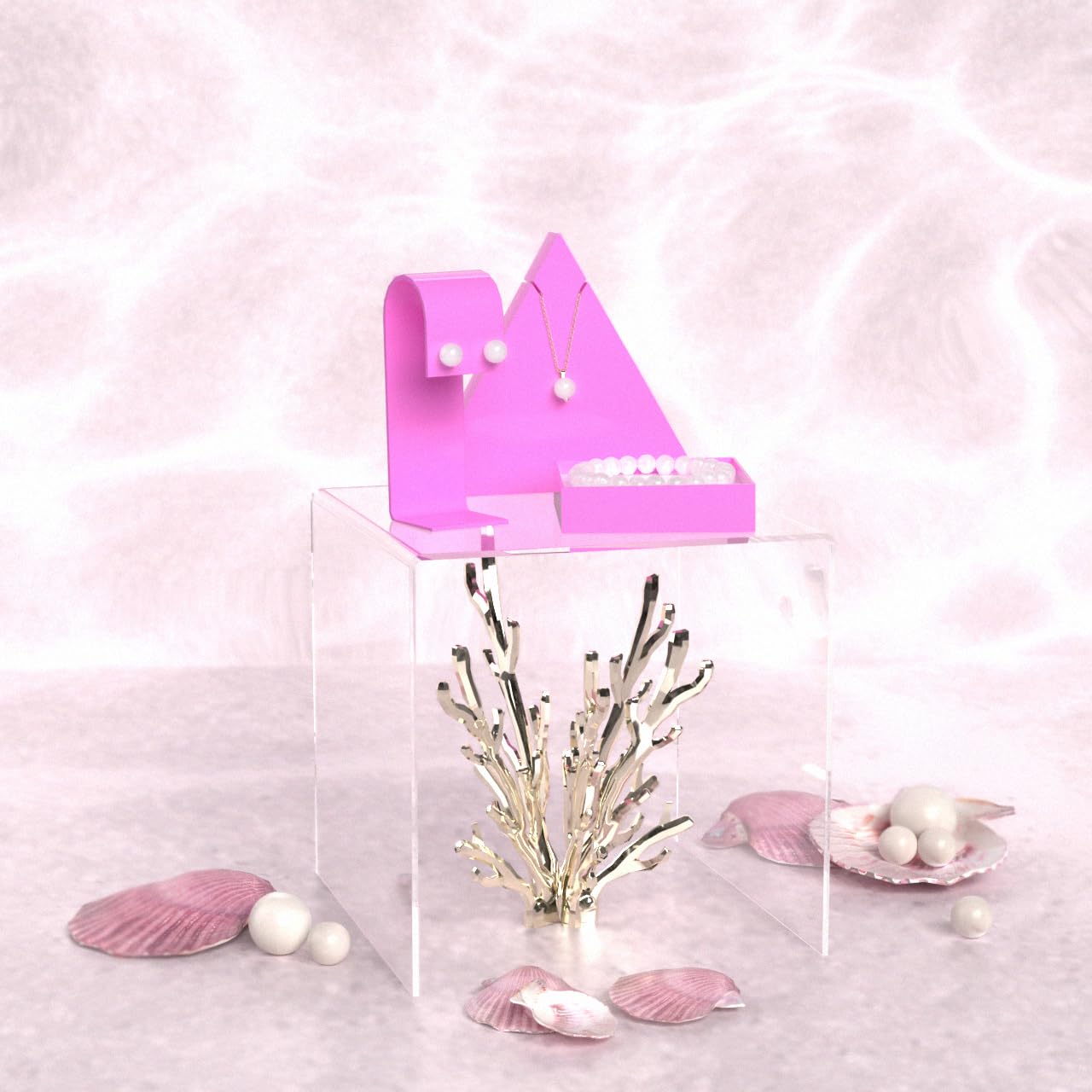 Acrylic Display Riser Stand 8 Inch Clear Square