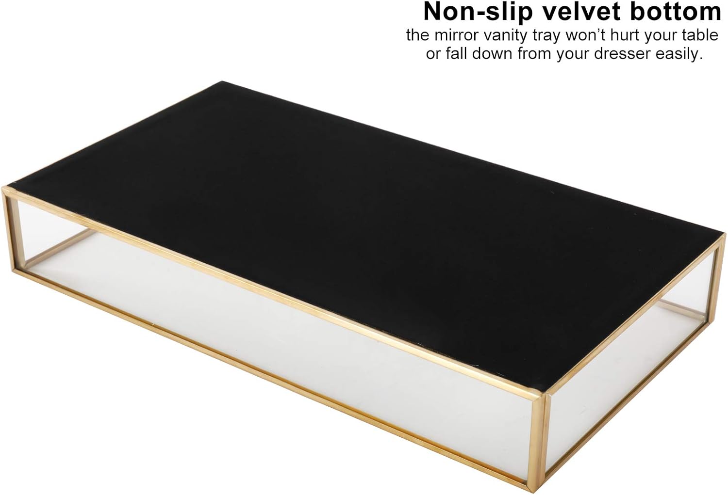 HighFree Gold Mirror Vanity Tray 102x55x16