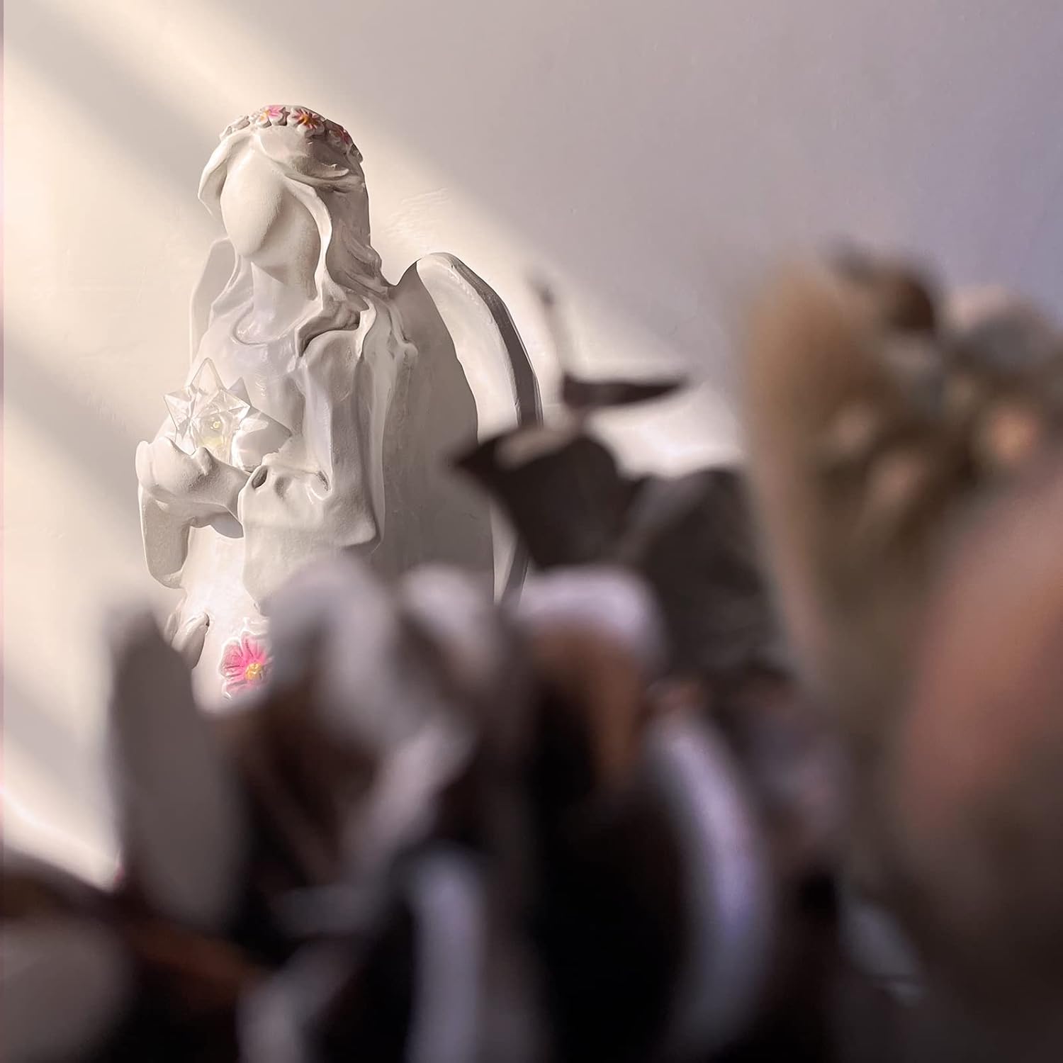 Guardian Angel Figurine with Light and Timer