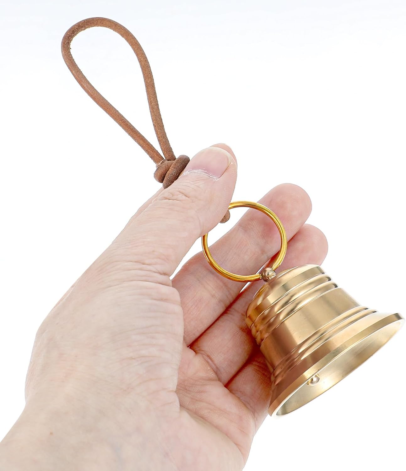 QfwdfcTrenz Brass Door Bell 2PCS Gold Hanging Bell Decor