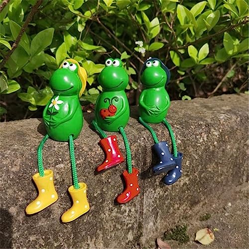 Cute Fun Frog Plant Decoration 3-Piece Set