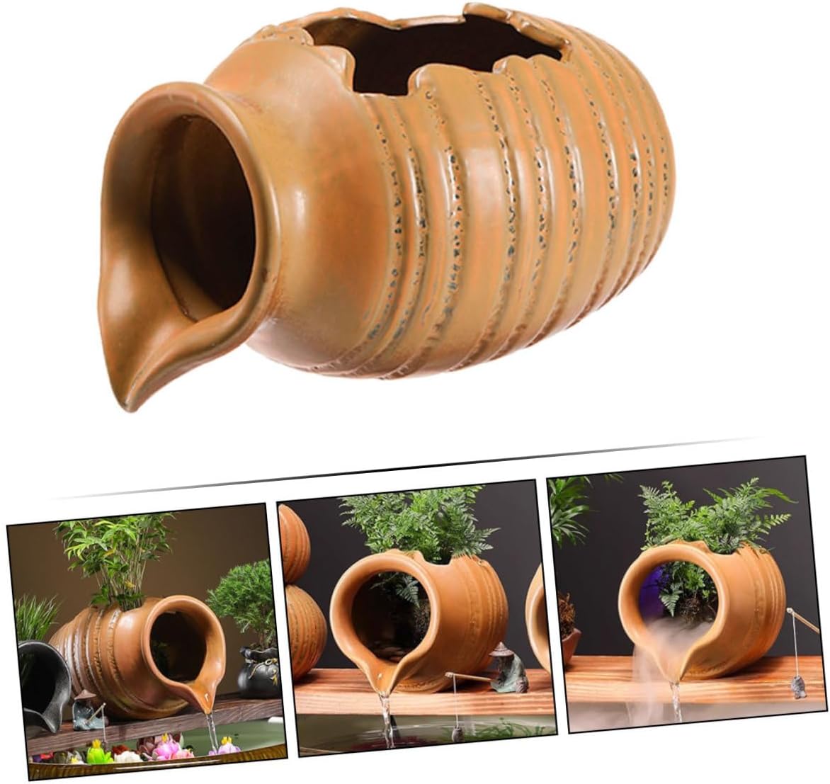 Ceramic Water Fountain Jar for Indoor and Outdoor Decor 1