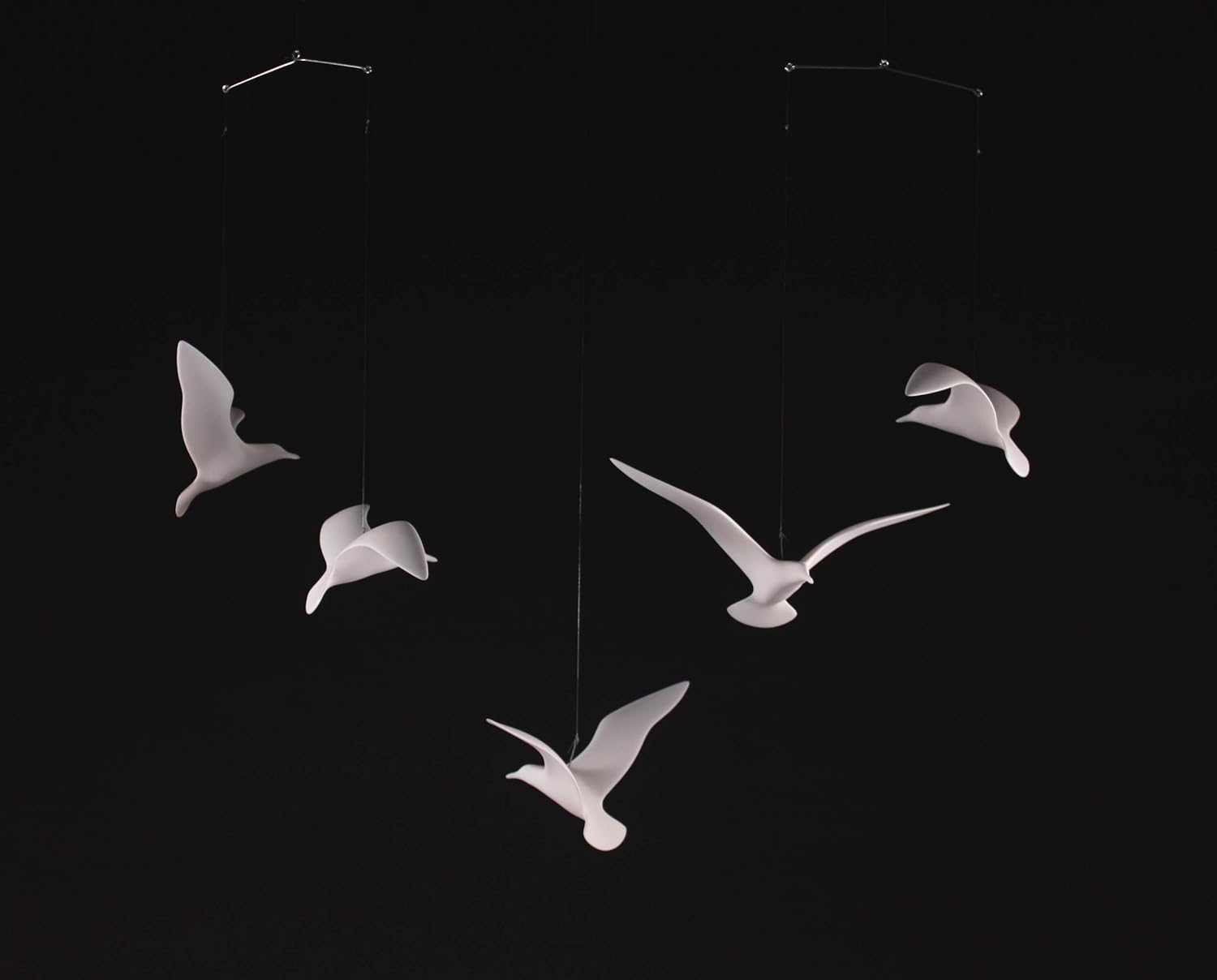5 Seagull Mobiles by John Perry Studio 9 Inch Wingspan Each