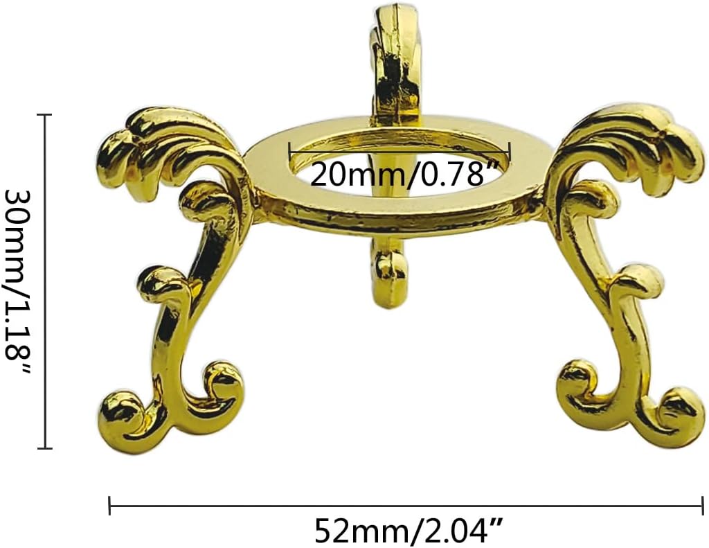 10Pcs Gold Crystal Ball Stand for Displaying Decor Items