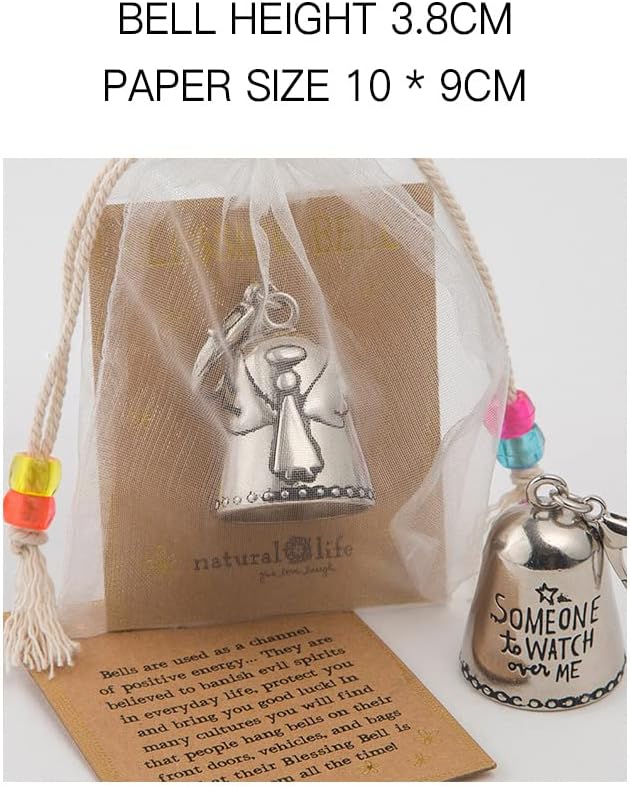 Tiny Silver Bell with Angel Message - Friends Are Angels Gift