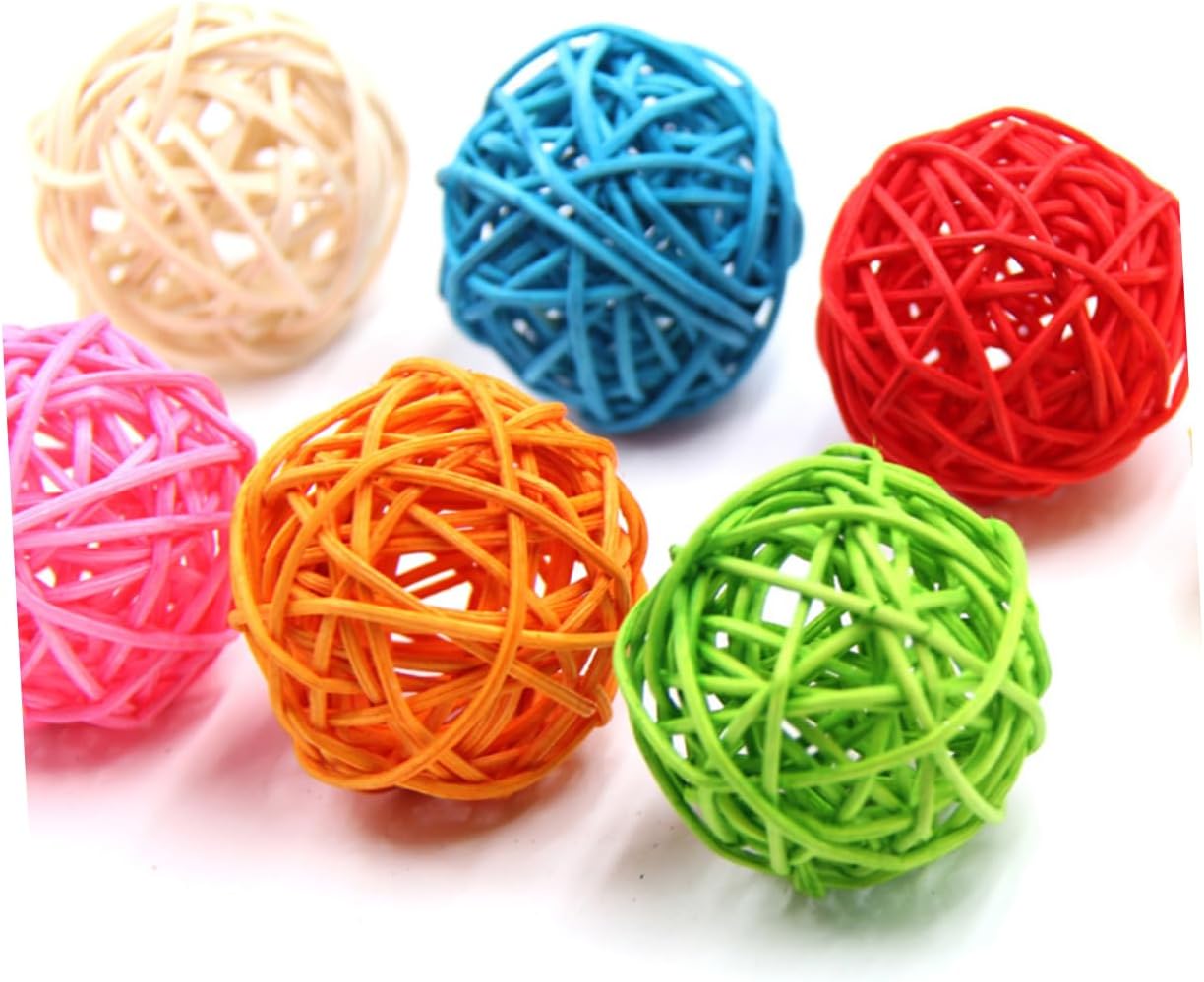 Cabilock 10pcs Assorted Rattan Decorative Balls