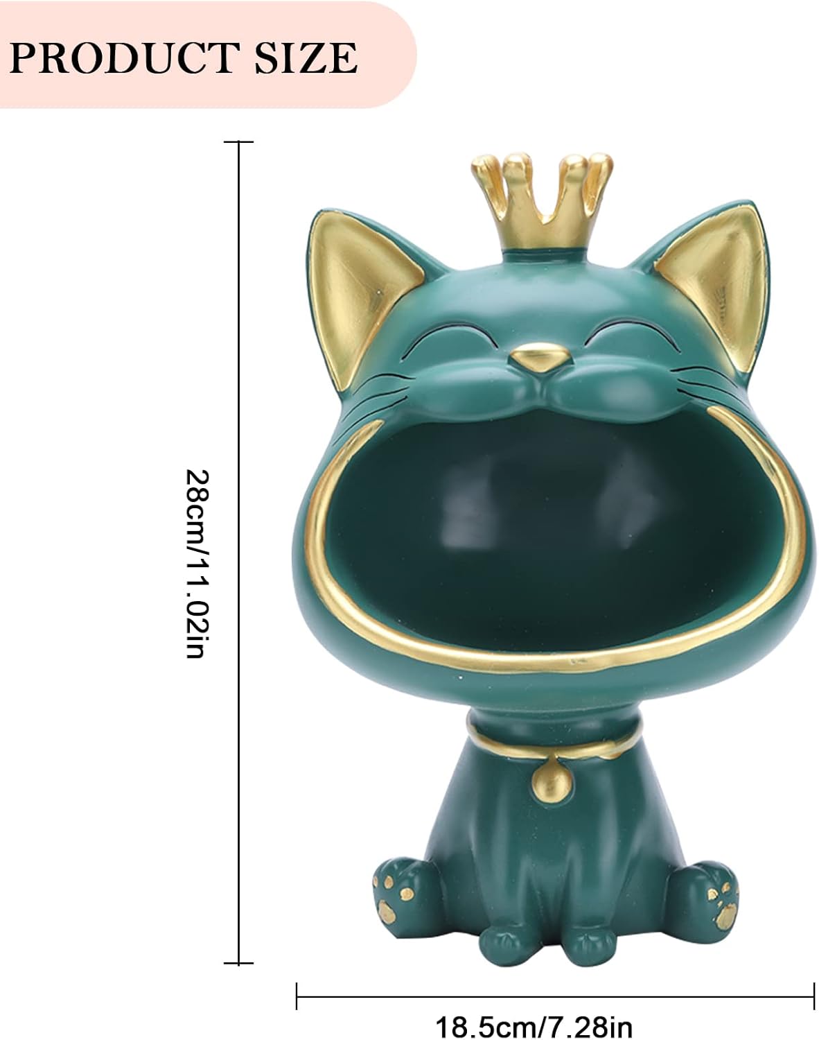 Fortune Cat Key Bowl for Entryway and Desk
