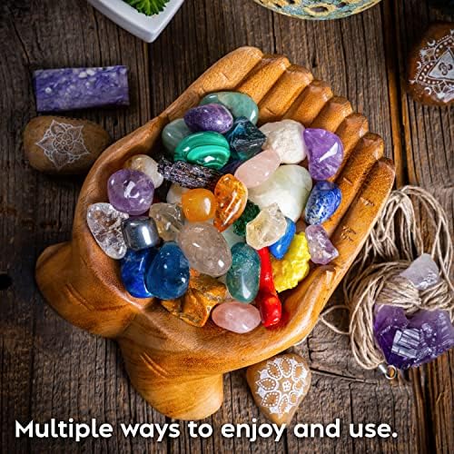 Curawood Carved Hands Crystal Display Bowl