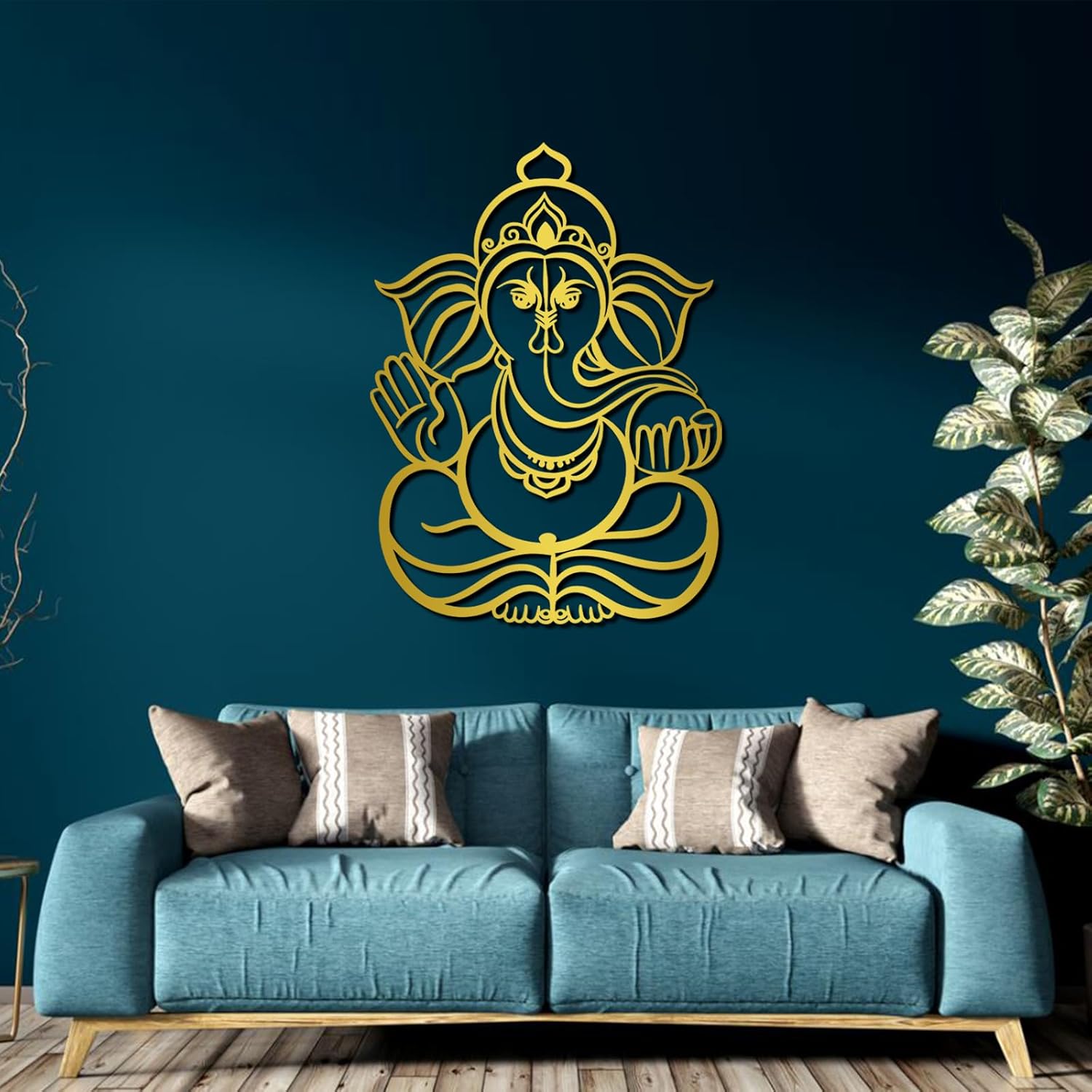 Ganesha Metal Wall Art for Living Room Decor