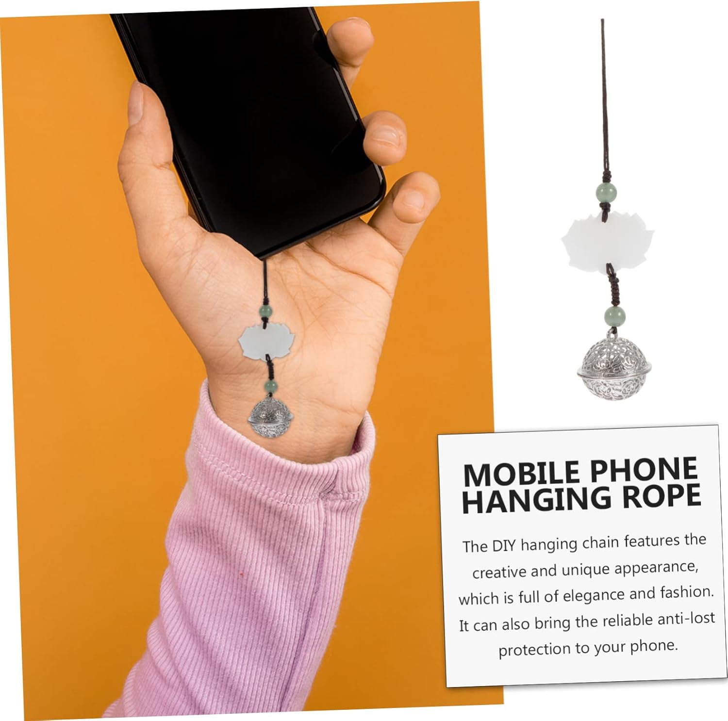 DOITOOL Retro Hanging Bell Phone Pendant
